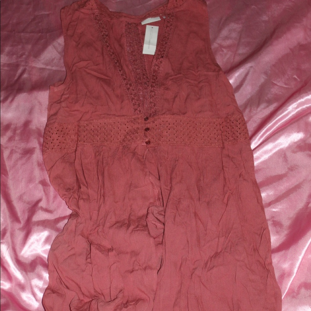 Coral Color Sleeveless Duster Coat